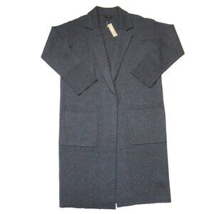 NWT J.Crew Ella in Heather Charcoal Open-Front Sweater Blazer Cardigan XS $178